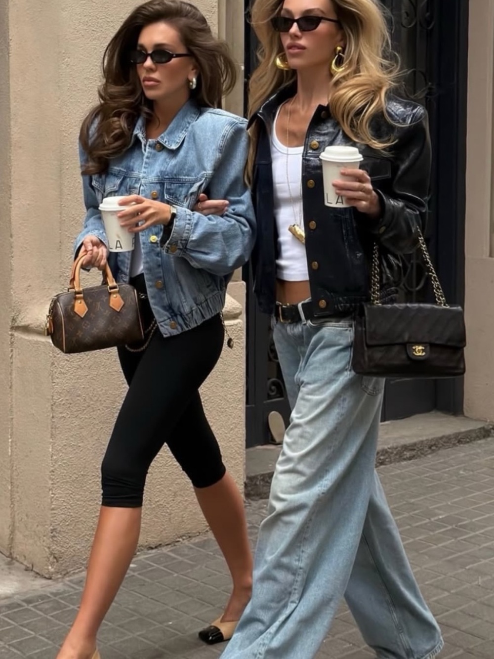 Zara shoulder pad denim jacket